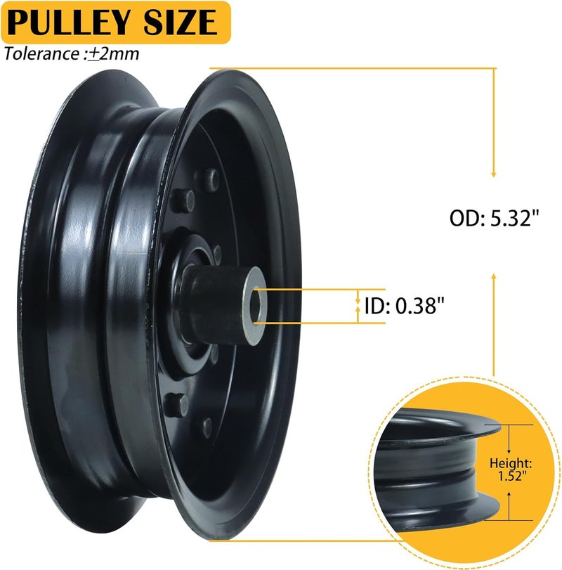 BOSFLAG 532196106 Idler Pulley with 532196104 Idler Pulley Replaces 532197379 Idler Pulley, 532196104, 532197380 Idler Pulley 197380 197379 - Image 2